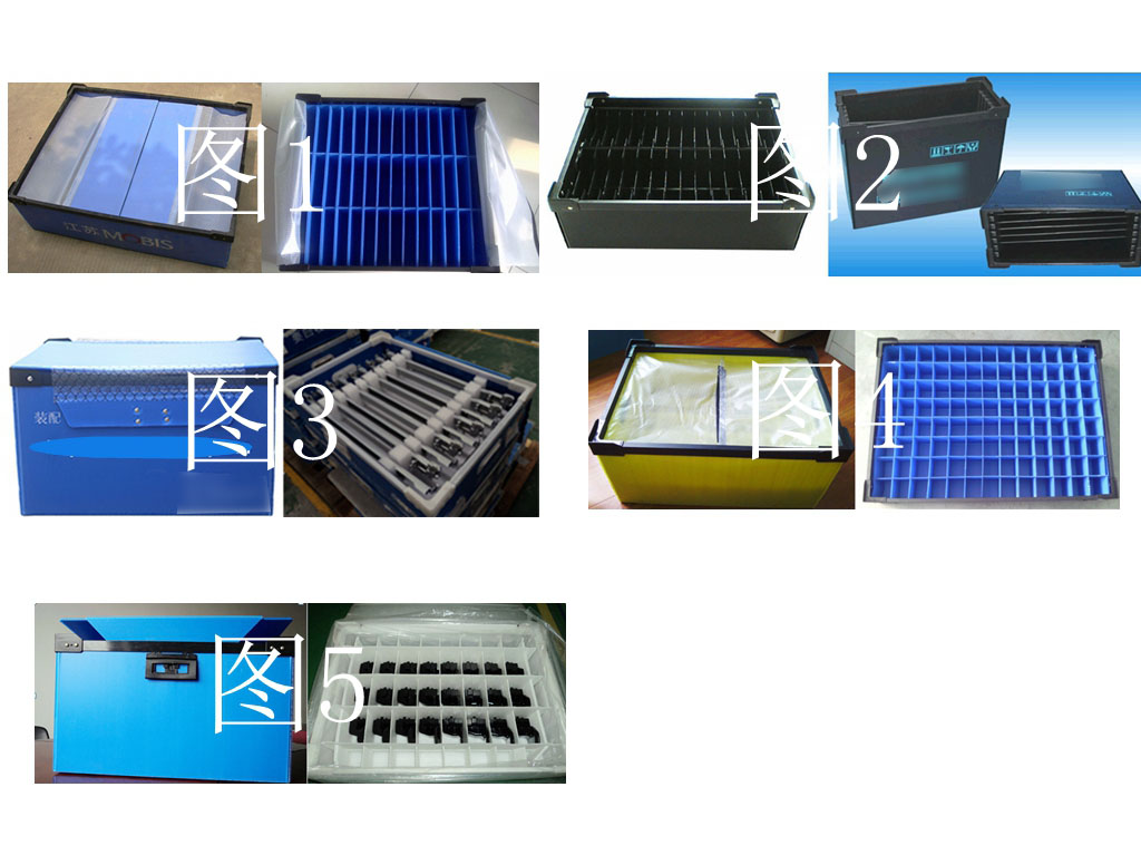 中空板周轉箱各行業(yè)應用圖示